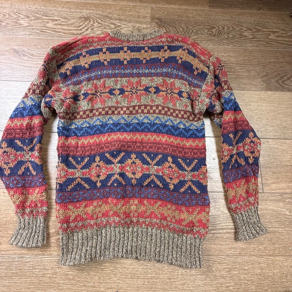 GANT Vintage Hand Framed Crewneck Sweater Brown Size M Patterned 90's - Picture 11 of 11